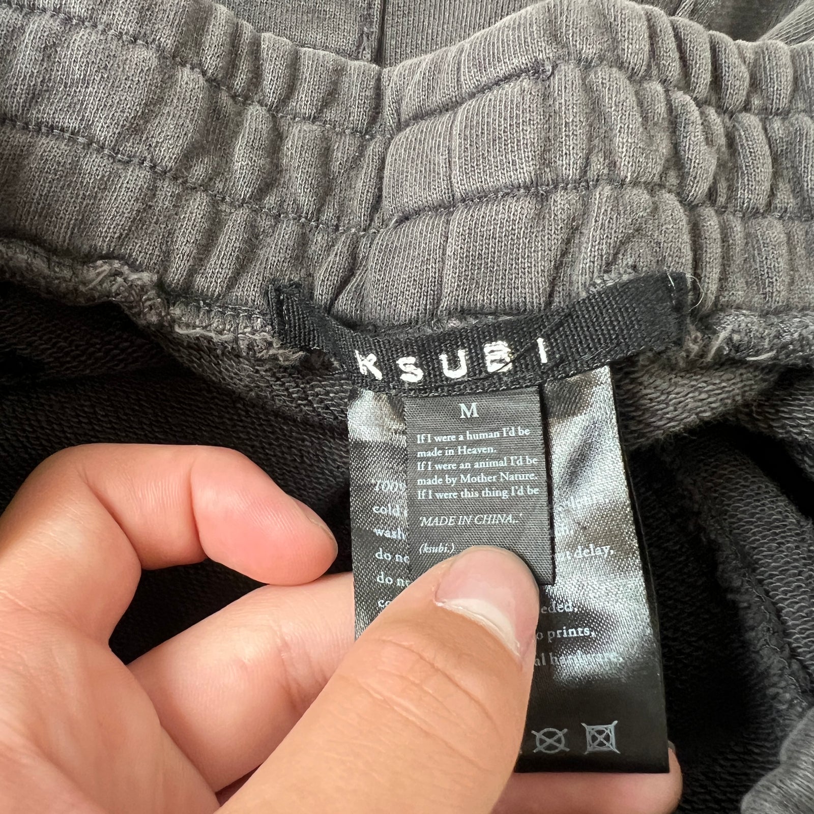 Ksubi Charcoal Straight Leg Sweatpants Size M
