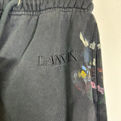 Gallery Dept x Lanvin Black Paint Splatter Sweatpants Size XS