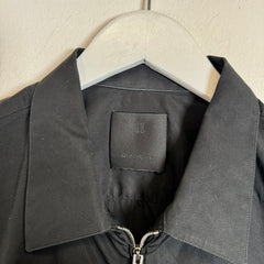 Givenchy Black Logo Zip-Up Shirt Size M