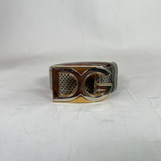 Dolce & Gabbana Snakeskin Belt Size 90