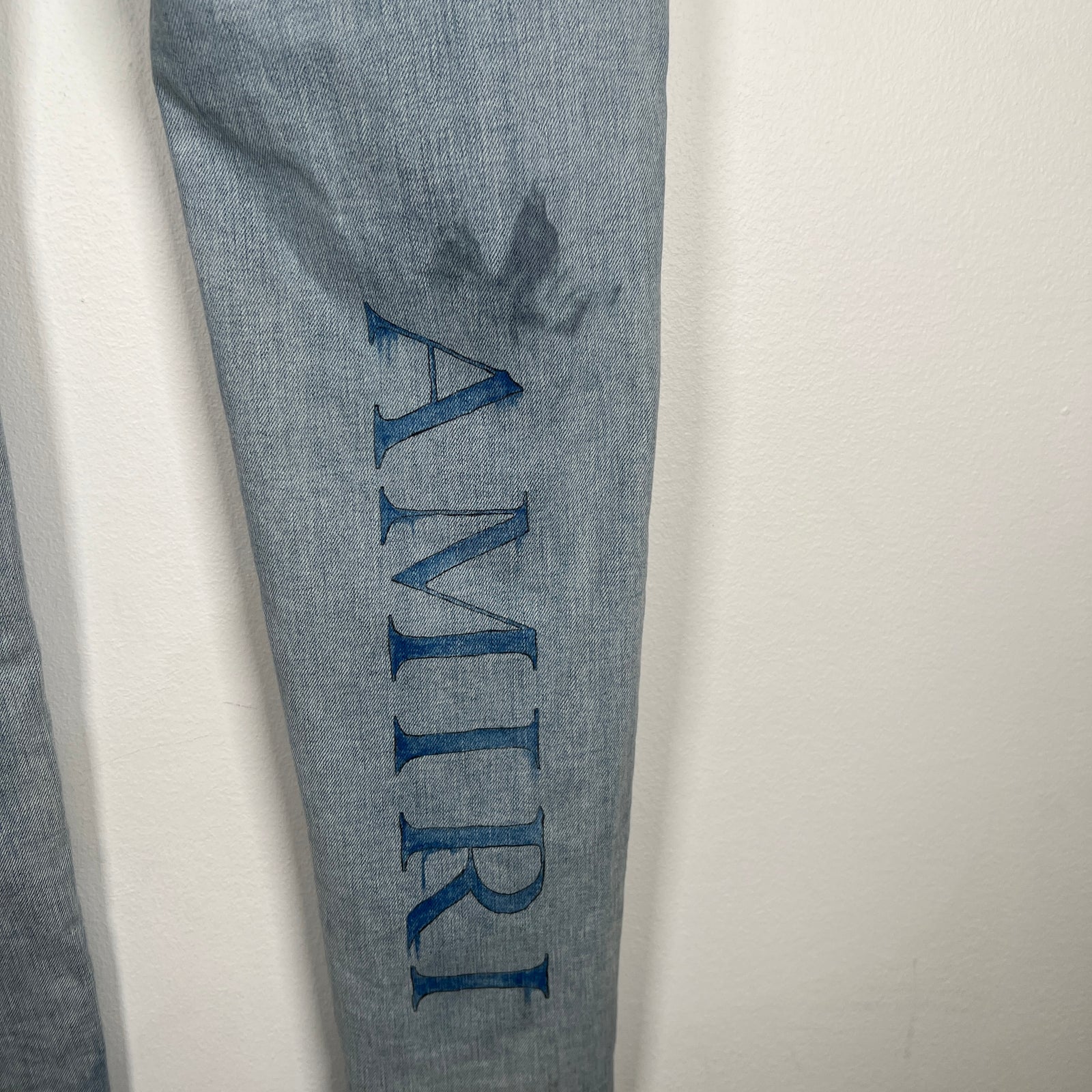 Amiri 'AM' Lightwash Jeans Size 38