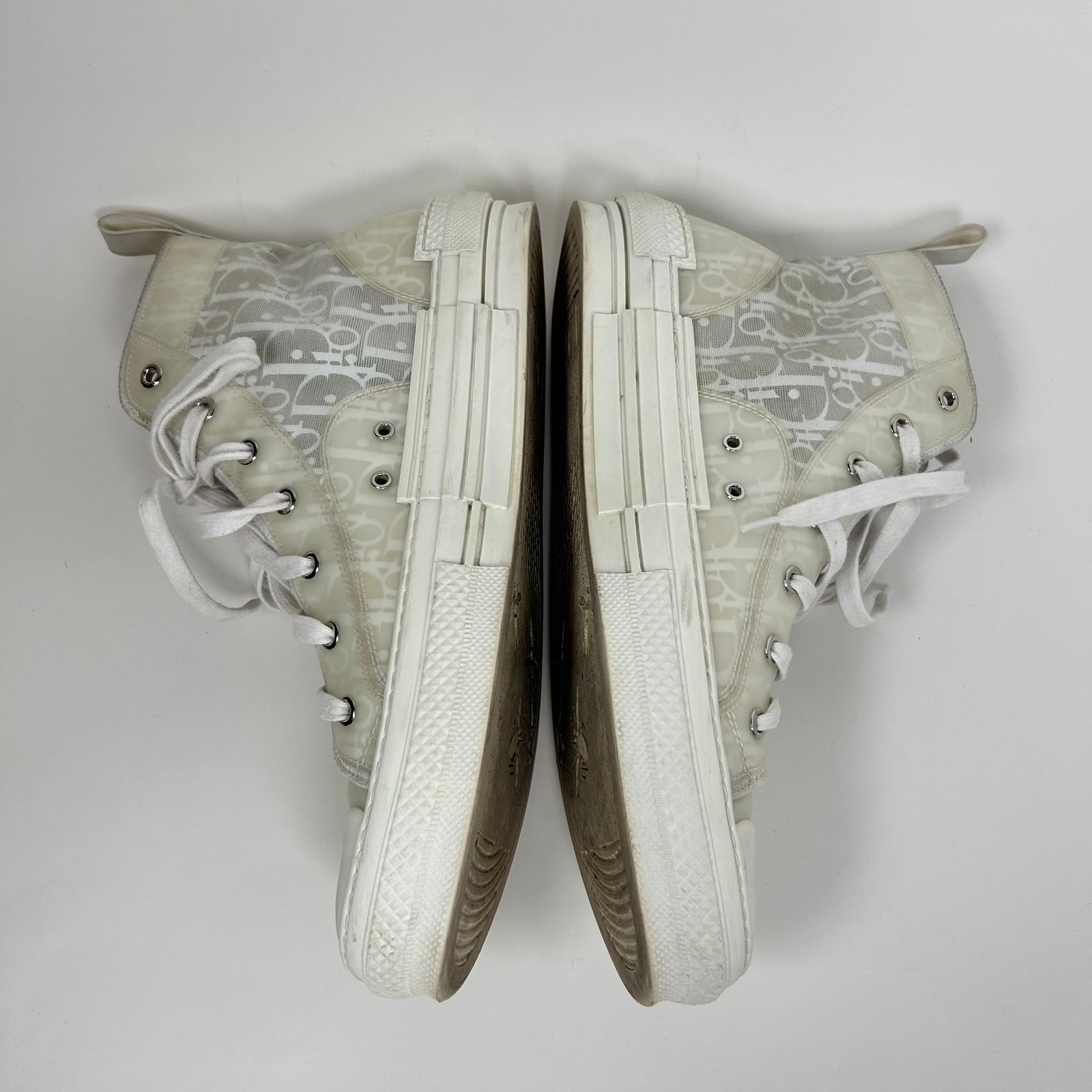 Dior White Monogram B23 Sneakers Size 11
