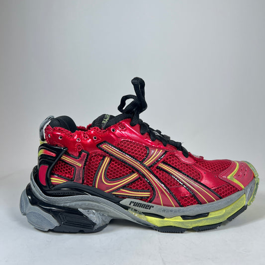 Balenciaga Red/Fluorescent Yellow Runners Size 41