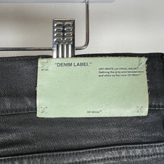 Off-White Black Waxed Jeans Size 32