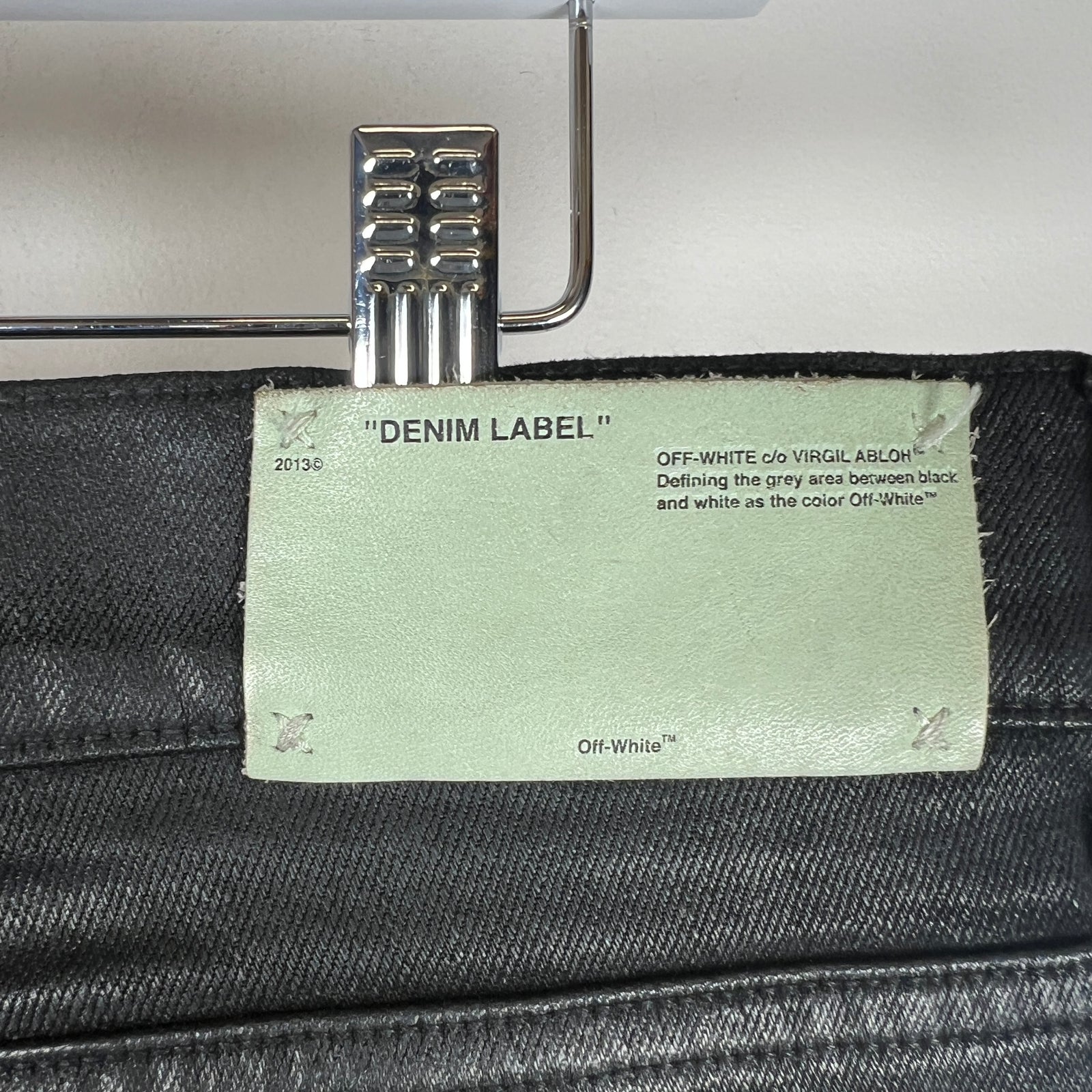Off-White Black Waxed Jeans Size 32