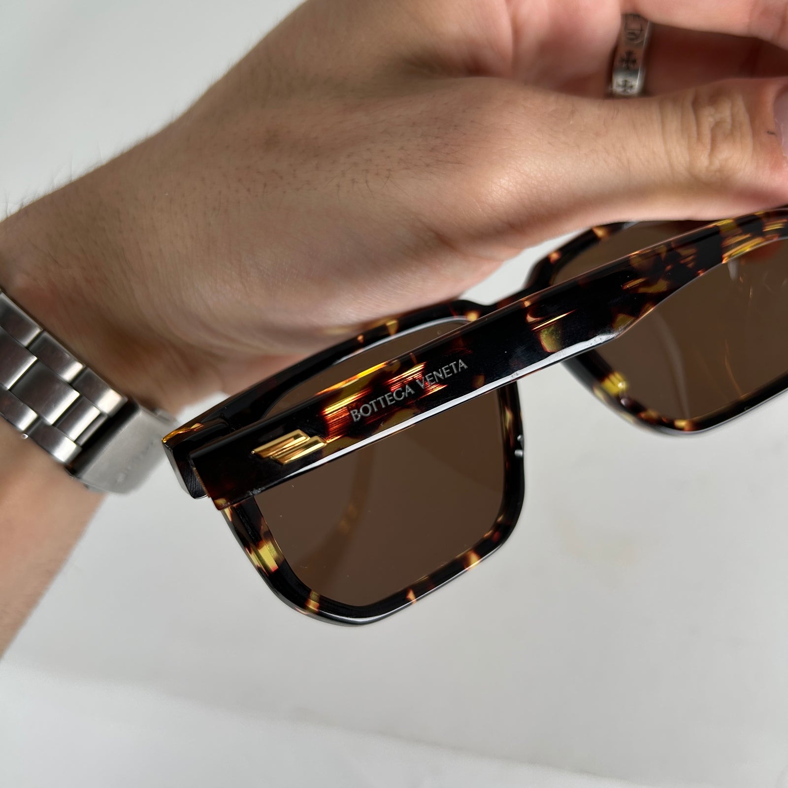 Bottega Veneta Tortoise Shell Sunglasses