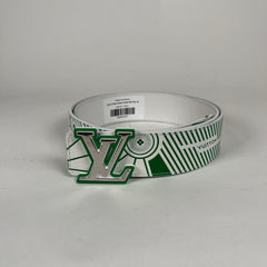 Louis Vuitton Green Skate Belt Size 34