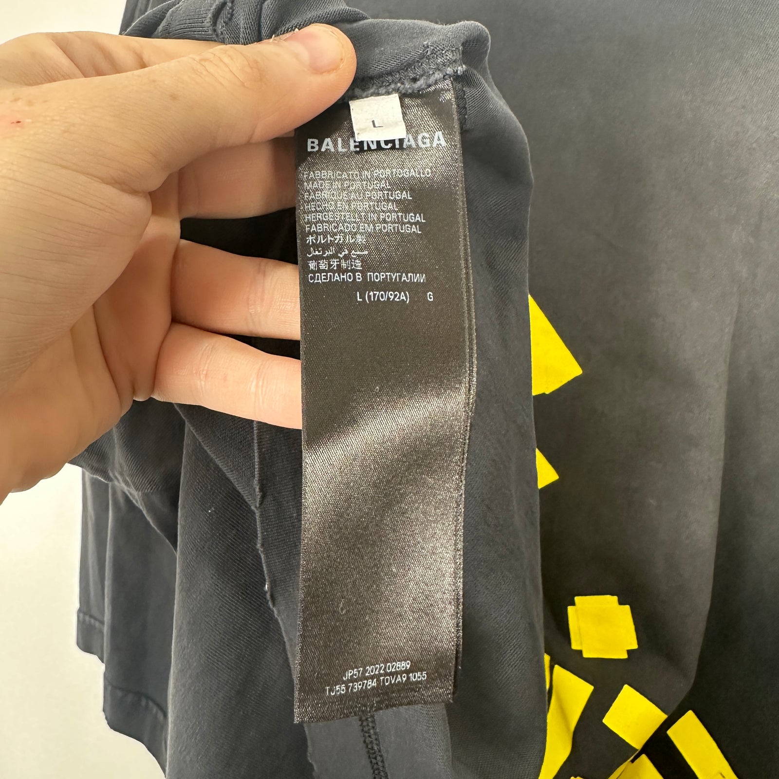 Balenciaga Black 'Tape' T-Shirt Size L
