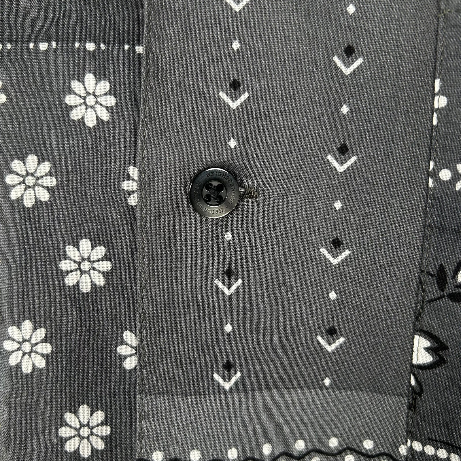 Neighborhood Grey Bandana Button-Up Shirt Size L