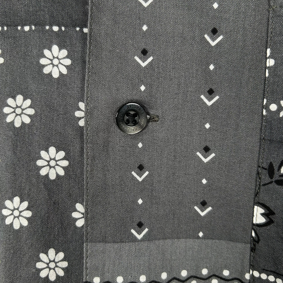 Neighborhood Grey Bandana Button-Up Shirt Size L