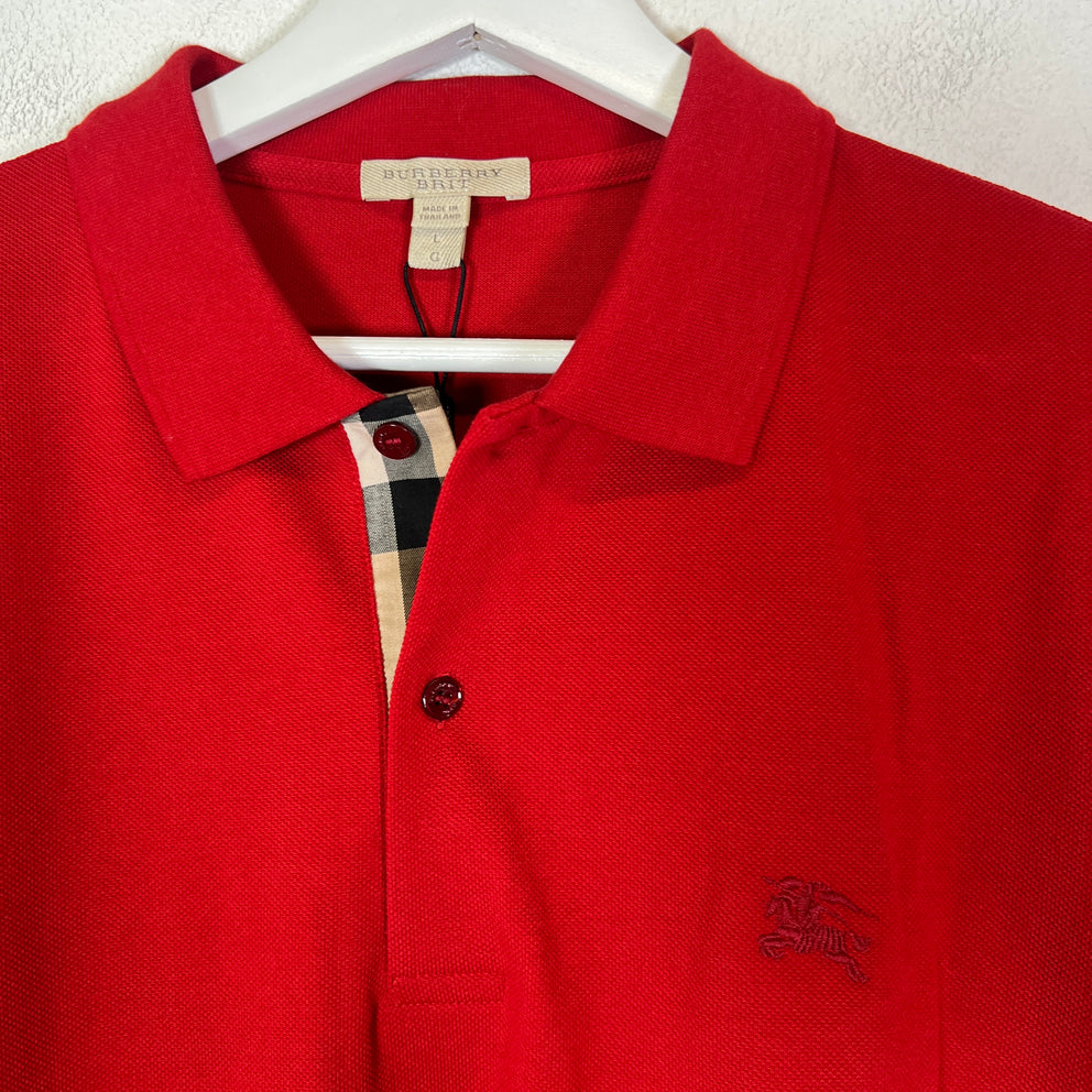 Burberry Brit Red Check Polo Shirt
