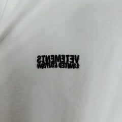 Vetements White Inside Out Logo T-Shirt Size M