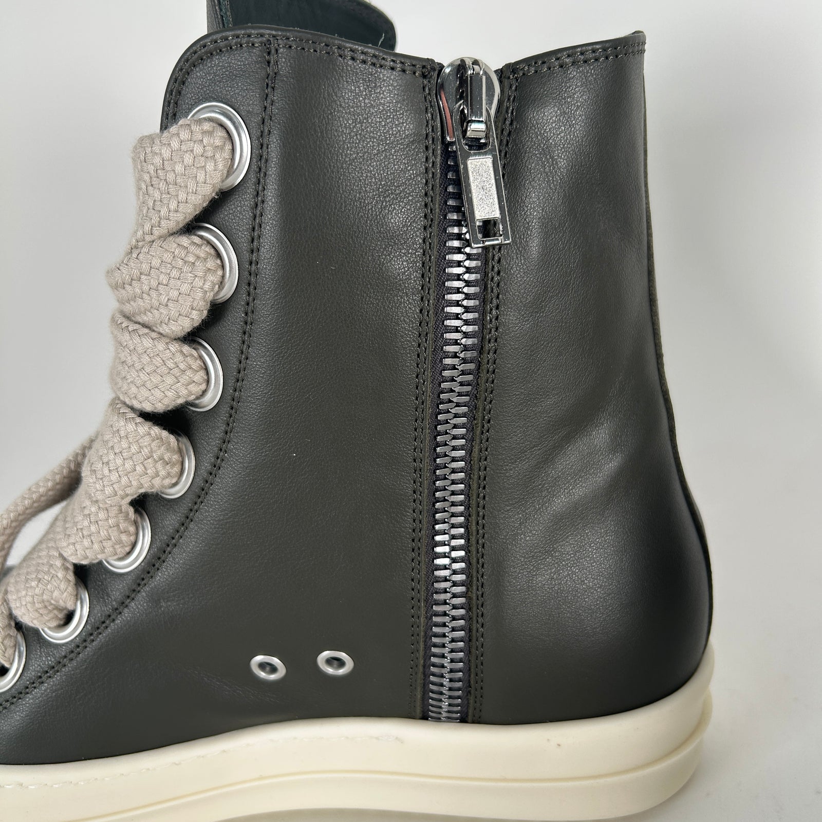 Rick Owens Bosco/Milk Jumbo Lace Ramones Size 43