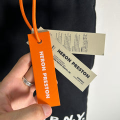 Heron Preston Black Logo Print Shorts Size S