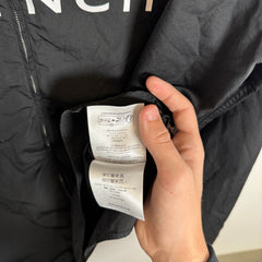 Givenchy Black Logo Zip-Up Shirt Size M