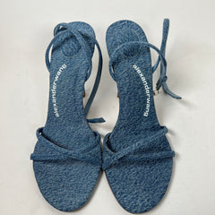 Alexander Wang Washed Denim Dahlia 105 Sandals Size 37.5