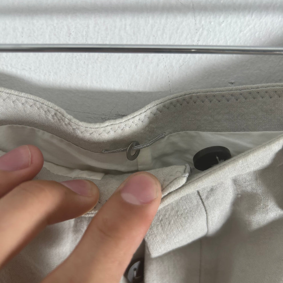 Linen Drop-Crotch Shorts Size 31