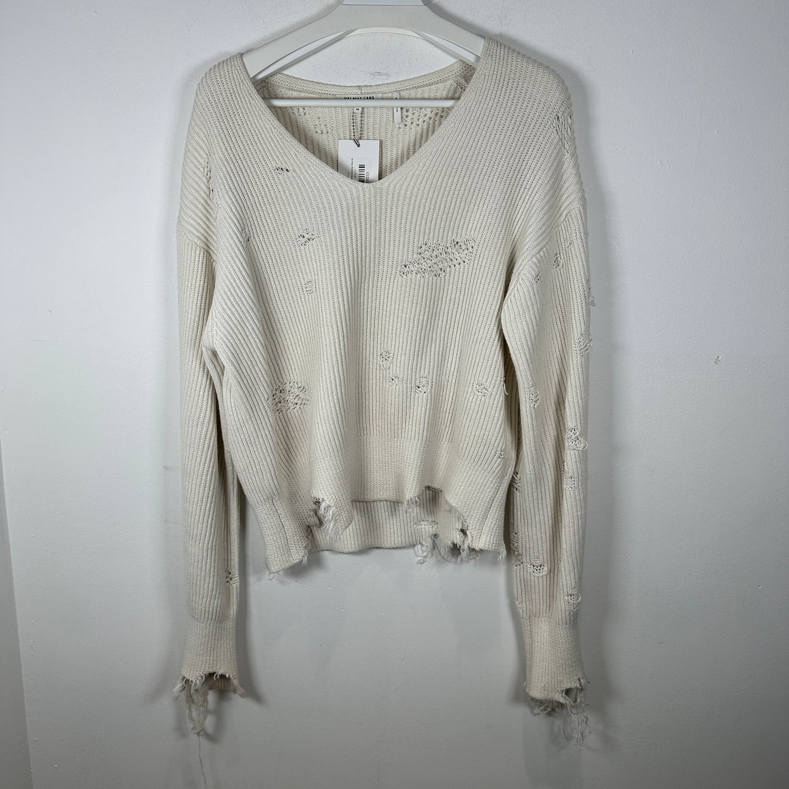 Helmut Lang Distressed Knit Sweater Size M