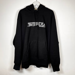 Supreme Black Mirrored Logo Hoodie Size XL