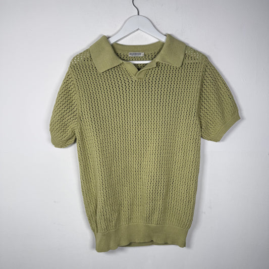 Knickerbocker Pale Green Knit Polo Size S