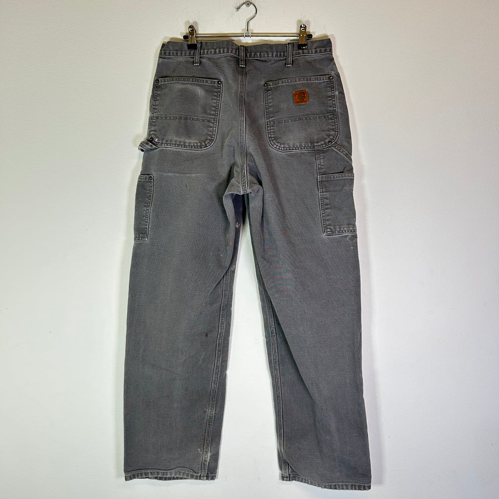 Carhartt Grey Thrashed Double Knee Carpenter Pants