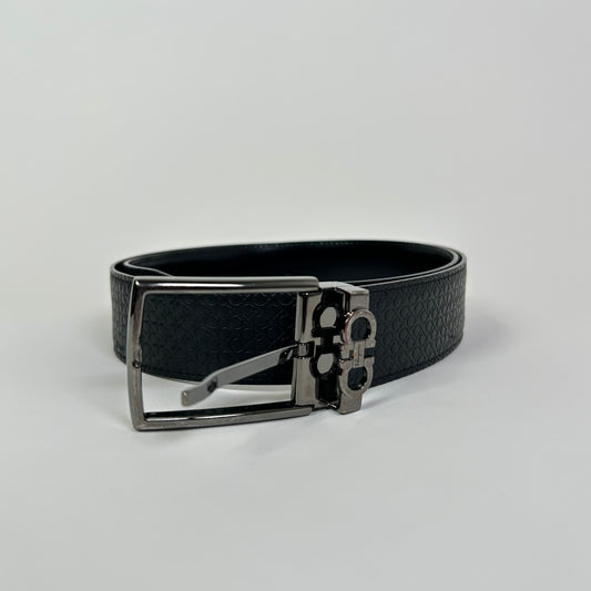 Salvatore Ferragamo Gancini Embossed Reversible Belt