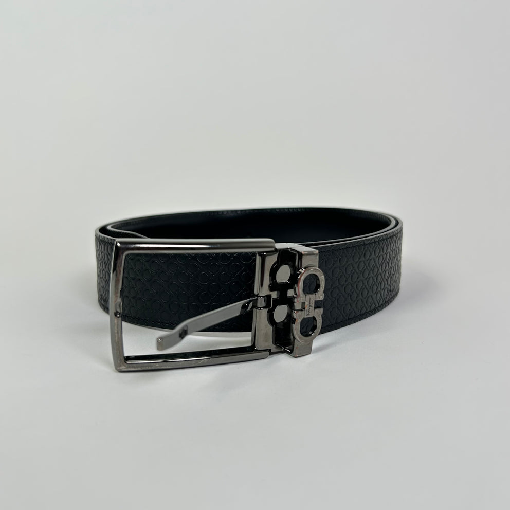 Salvatore Ferragamo Gancini Embossed Reversible Belt