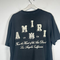 Amiri Black Vintage Collegiate Logo T-Shirt Size XL