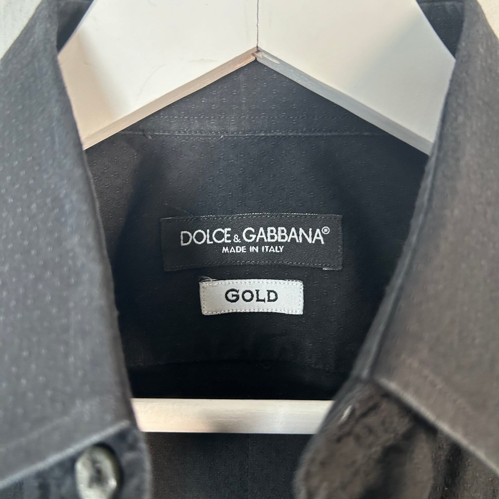 Dolce Gabbana Black Button Up Shirt Size 15/38