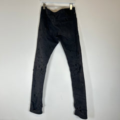 Fagassent Black Thrashed Denim Size 32