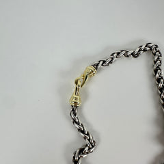 David Yurman Wheat Chain 14k Wallet Clasp Necklace
