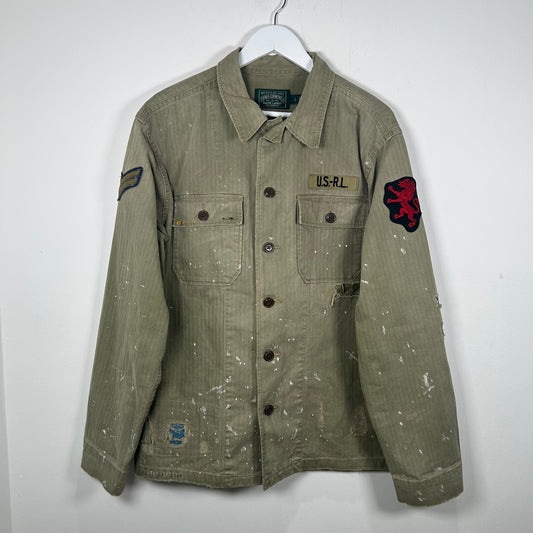 Ralph Lauren Herringbone Field Patch Jacket Size L