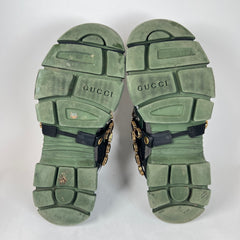 Gucci Green/Black Crystal Flashtrek Sneaker Size GG 10.5