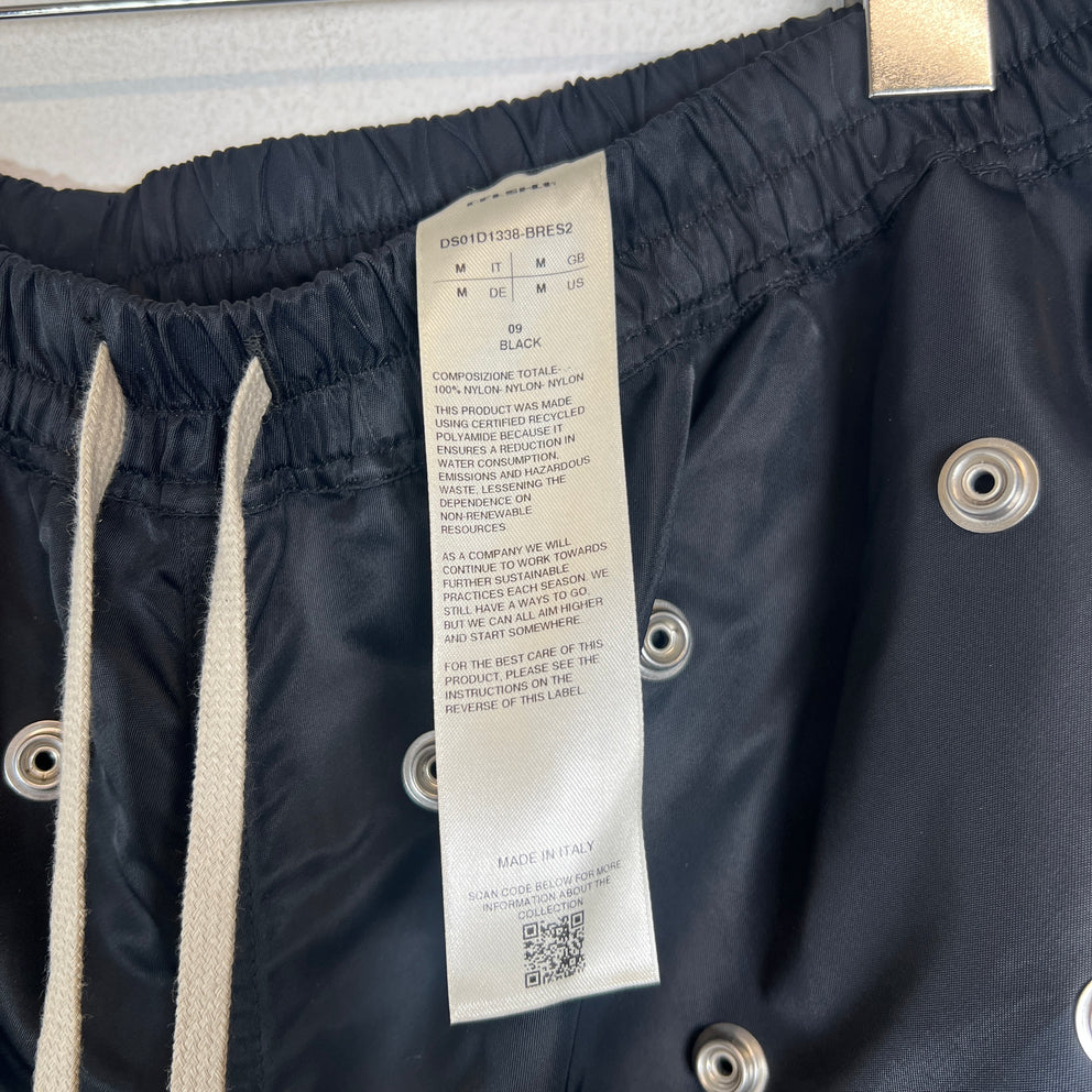 Rick Owens Drkshdw Black Press-Stud Shorts Size M