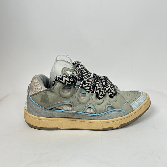 Lanvin Teal Blue Curb Sneaker Size 42