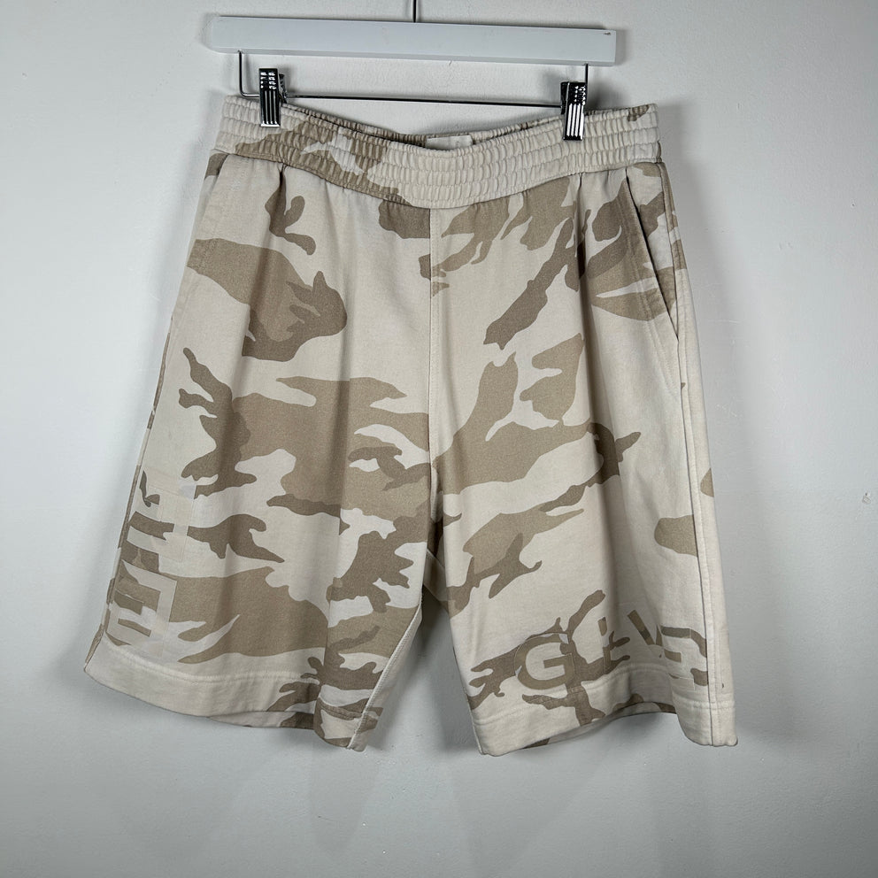 Givenchy Desert Camo Logo Shorts Size L