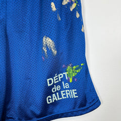 Gallery Dept Blue Paint Splatter Mesh Shorts Size S