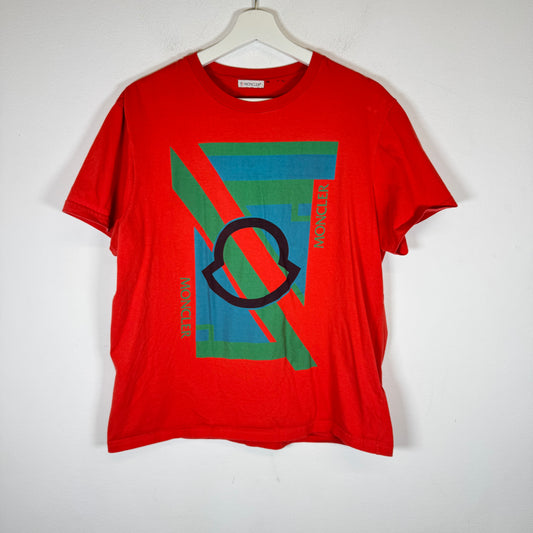 Moncler Orange Logo T-shirt Size M