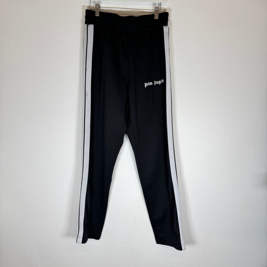 Palm Angels Black/White Wide Leg Track Pants Size XL