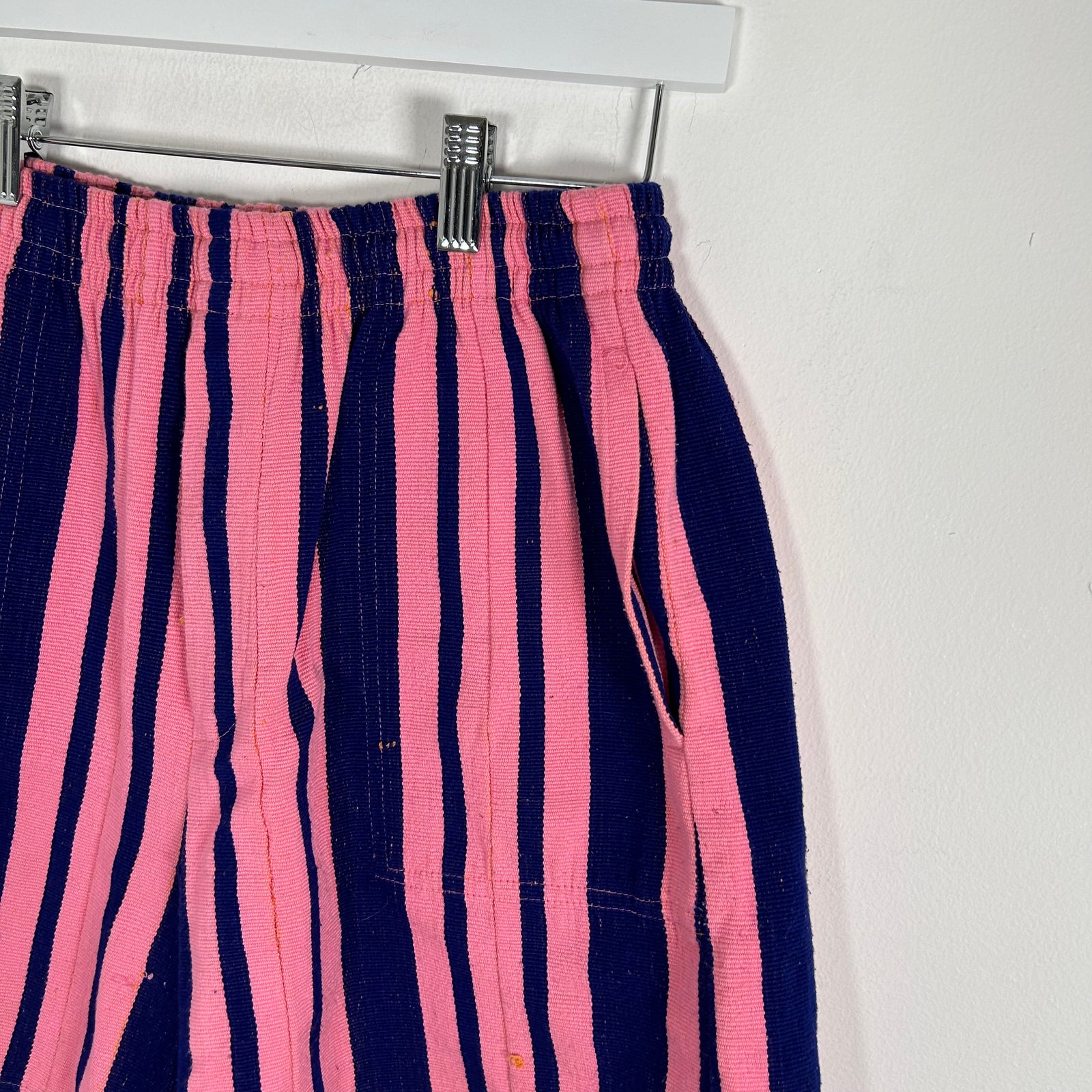 Bode Pink/Blue Striped Shorts Size S/M