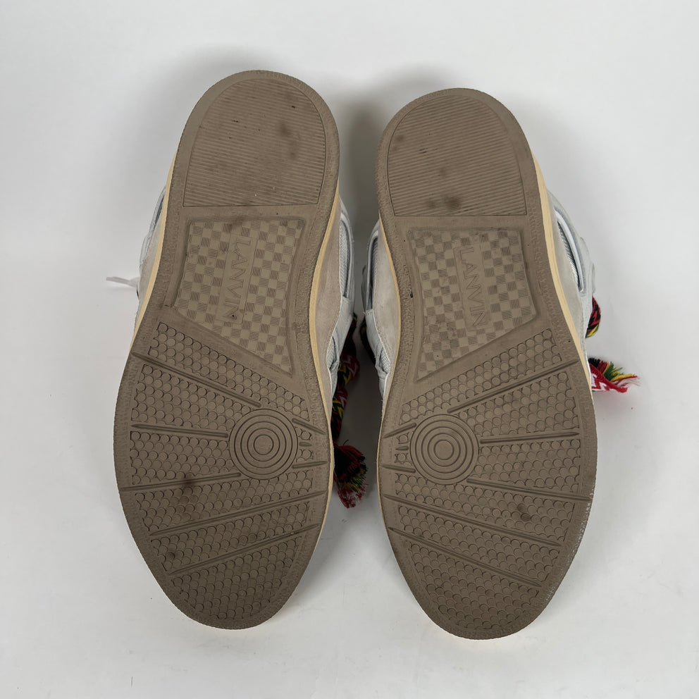 Lanvin White Leather Curb Sneaker Size 43
