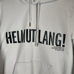 Helmut Lang Grey Exclamation Hoodie Size S