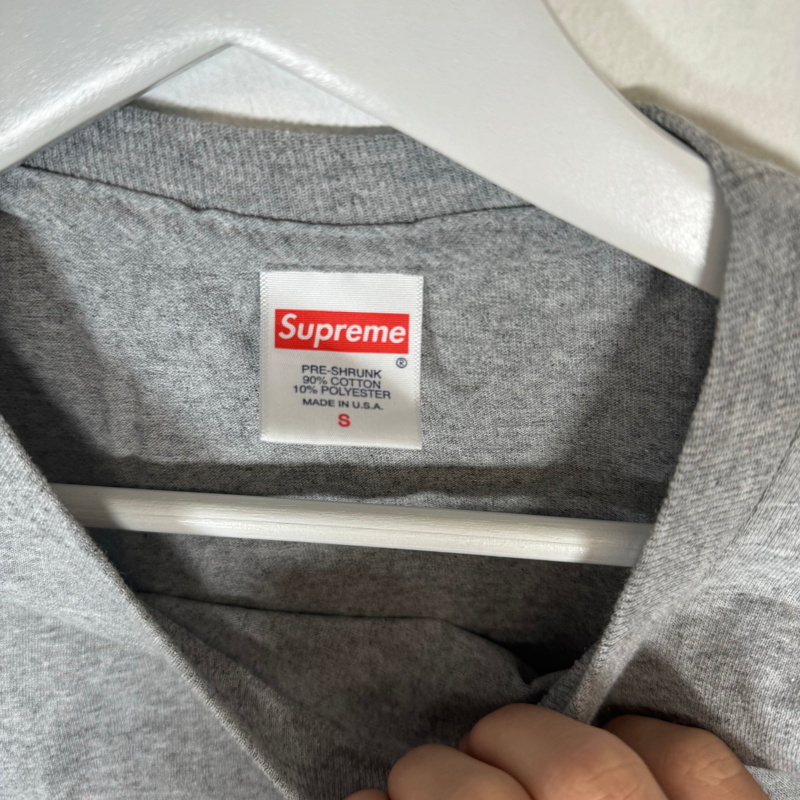 Supreme Grey Spaghetti Tee Size S