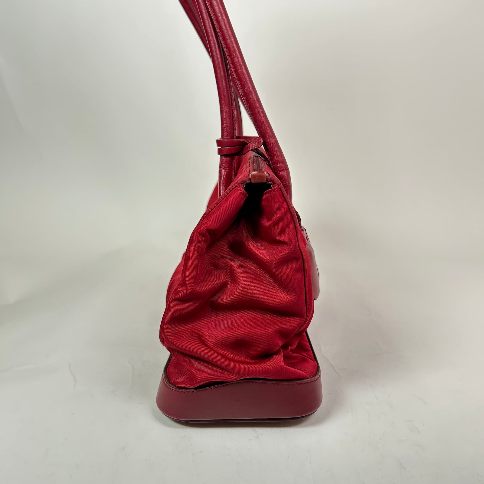 Prada Red Tessuto Nylon Shoulder Bag
