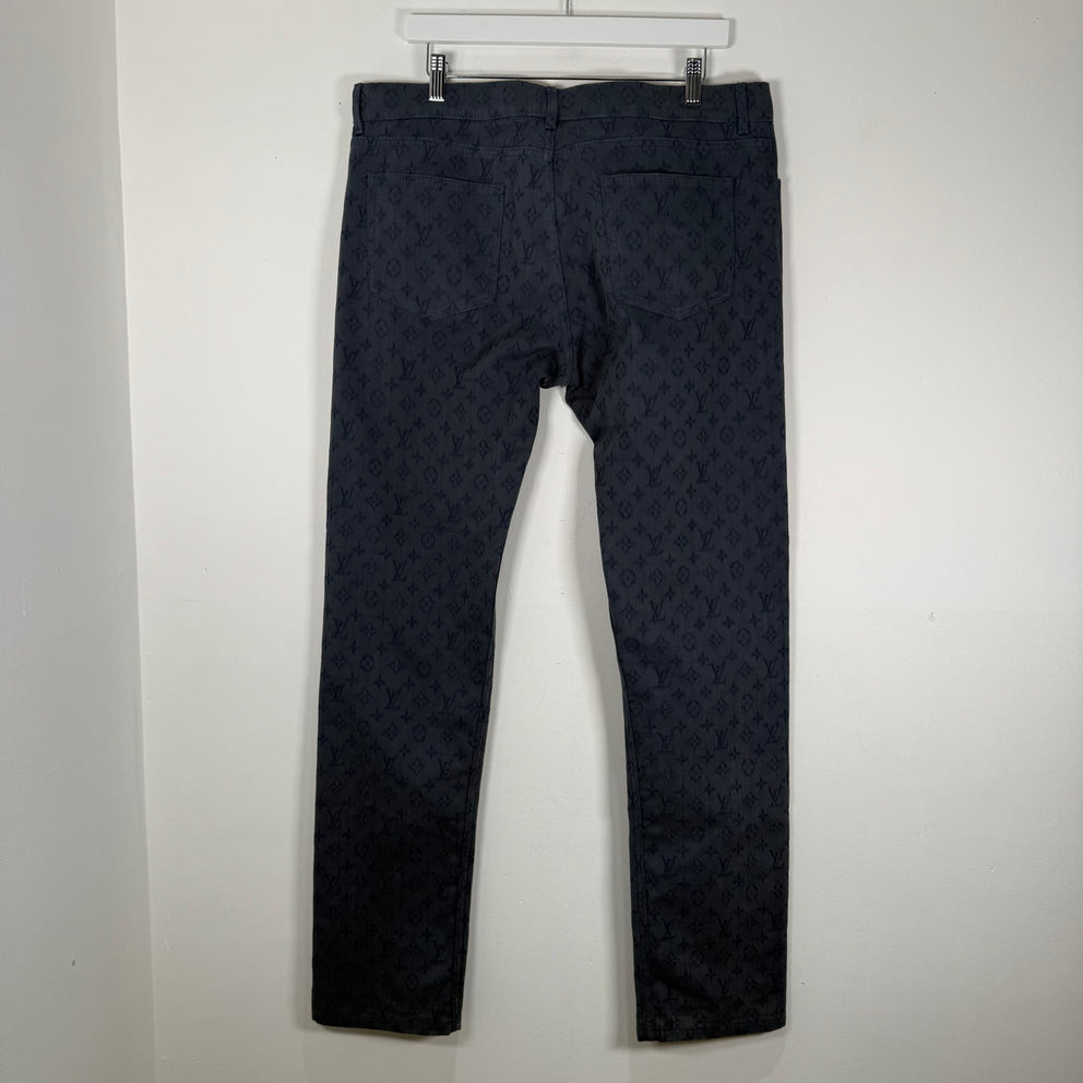 Louis Vuitton Blue Monogram Jeans Size 36