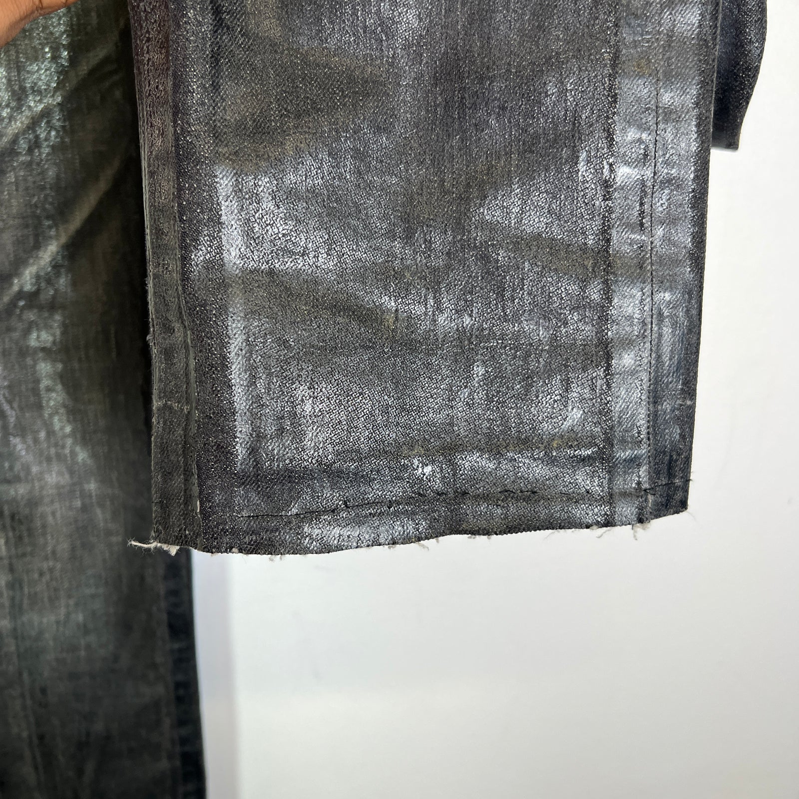 Dior Homme AW03 Black Luster Waxed Denim Jeans