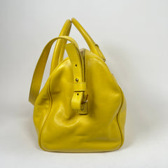 Saint Laurent Yellow Calfskin Leather Classic Baby Duffle Bag