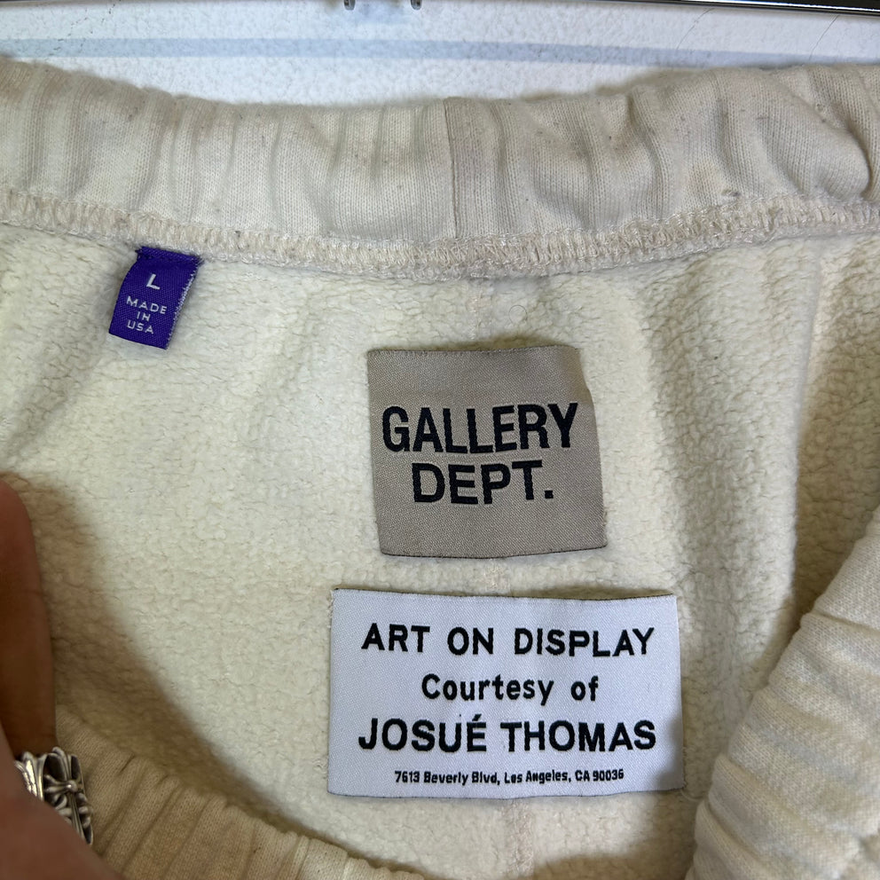 Gallery Dept Cream Paint Splatter Flare Sweatpants