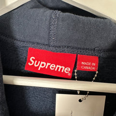 Supreme Bubble Spell Out Logo Hoodie Navy Size L