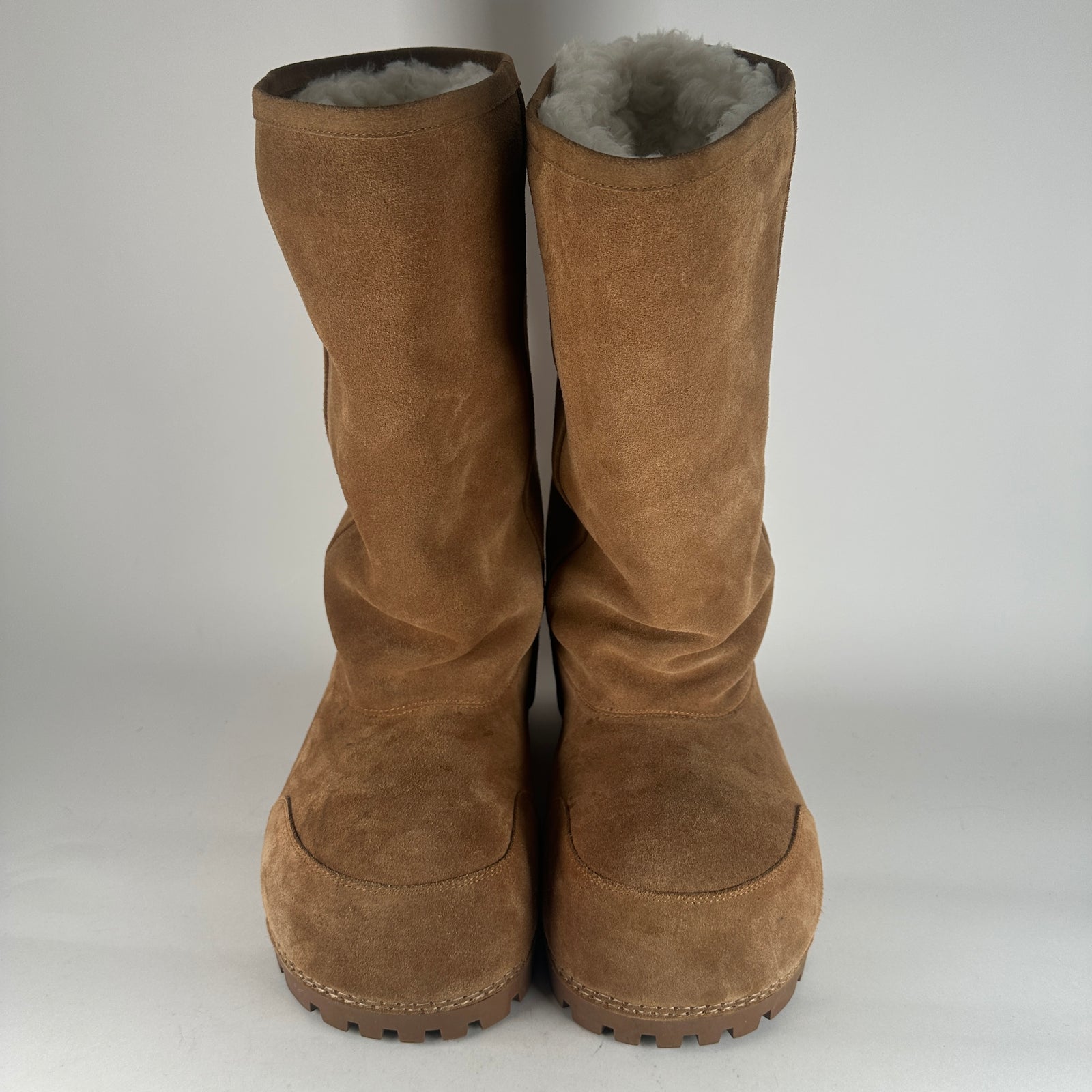 Balenciaga Brown Alaska Fur Boots Size 11
